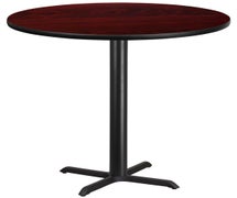Flash Furniture 42'' Round Laminate Table Top with 33'' x 33'' Bar Height Table Base  - Mahogany