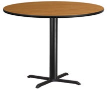Flash Furniture 42'' Round Laminate Table Top with 33'' x 33'' Bar Height Table Base  - Natural