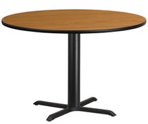 Flash Furniture 42'' Round Laminate Table Top with 33'' x 33'' Table Height Base  - Natural