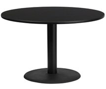 Flash Furniture XU-RD-42-BLKTB-TR24-GG 42'' Round Laminate Table Top with 24'' Round Table Height Base  - Black