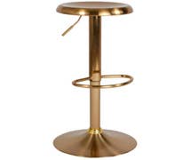 Flash Furniture CH-181220-GD-GG Adjustable Height Retro Barstool in Gold Finish