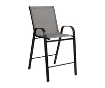 Flash 2-JJ-092H-GR-GG Brazos Gray Outdoor Barstool with Flex Material, Pack of 2