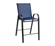 Flash 2-JJ-092H-NV-GG Brazos Navy Outdoor Barstool with Flex Material, Pack of 2