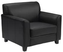 HERCULES Diplomat Series Black Faux Leather Chair