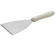 Central Restaurant TWP-40 Griddle Scraper - White Handle, 4-7/8"x4" Blade