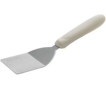 Central Restaurant TWP-30 Solid Turner - White Handle, 2"x2-1/4" Blade
