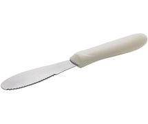 Central Restaurant TWP-31 Sandwich Spreader - White Handle, 3-5/8"x1-1/4" Blade