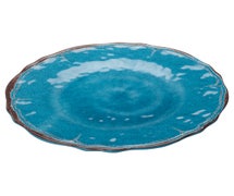 Winco WDM001-401 Ardesia Luzia 9"Dia Melamine Hammered Plate, Blue, 24pcs/case, Blue