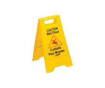 Winco WCS-25 Wet Floor Caution Sign with Fold-Out Design