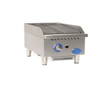 Gas Charbroiler - 15"W, Countertop, Cast Iron Radiant