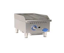 Gas Charbroiler - 15"W, Countertop, Stainless Steel Radiant