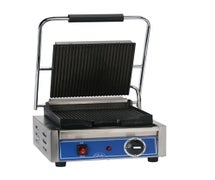 Panini Grill - Cast Iron 10"Wx10"D Grooved Cooking Surface