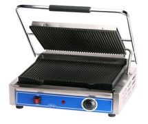 Panini Grill - Cast Iron 14"Wx10"D Grooved Cooking Surface