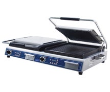 Panini Grill - (2) Cast Iron 14"Wx14"D Grooved Cooking Surface