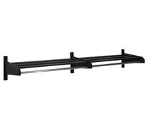 Wooden Mallet 48DCR 50" Coat and Hat Rack, Solid Oak, Black Finish