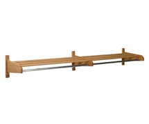 Wooden Mallet 64DCR 66" Solid Oak Coat and Hat Rack, Light Oak