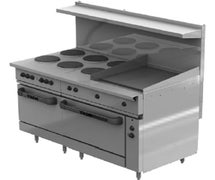 Vulcan EV60-SS-6FP-24G Electric Range - Six Burners - Two Standard Ovens - 24" Griddle - 60"W, 208V