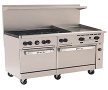 Wolf Ranges C60-SS-6B-24GT-N Challenger XL 60"W, 2 Standard Ovens, 6 Burners, Manual Ignition, Natural Gas
