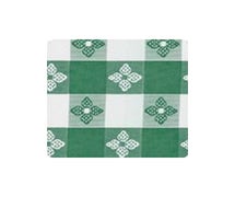 Marko 51515252SM064 - Heavy Restaurant Tablecloth Size - 52"x52", Vinyl, Clover Check, Forest Green, By the Each