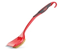 Libman 528 Long-Handle Grill Brush with Scraper, Red (Case of 6)