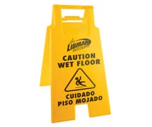 Libman 1369 Two-Sided Caution Wet Floor Sign (Case of 4)