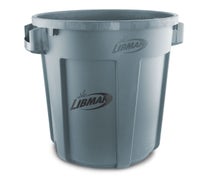 Libman 1572 32-Gallon Vented Plastic Trash Can, Gray (Case of 6)