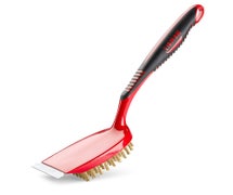 Libman 575 Short-Handle Grill Brush with Scraper, Red (Case of 6)
