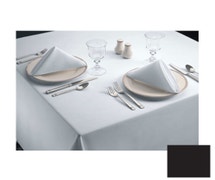 Signature Table Linens - 85"Wx85"D Tablecloth, Black