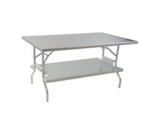Eagle Group T2472F-US - Lok-N-Fold Stainless Work Table - 72"Wx24"D, Galvanized Undershelf