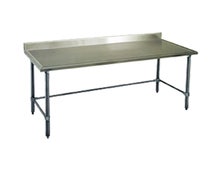 72"Wx30"D Stainless Steel Work Table With Backsplash