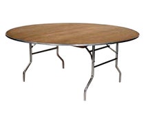 Maywood Furniture MP48RD Round Folding Table 48" Round, Plywood, Crimped Aluminum Edge