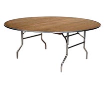 Maywood Furniture MP72RD Round Folding Table 72" Round, Plywood, Black Vinyl Edge