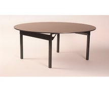 Original Series Heavy Duty Folding Table - 48"Diam.x30"H, Walnut Finish, Crimped Aluminum Edge