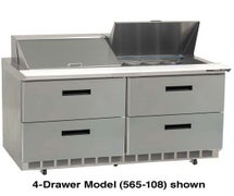 Drawer Salad, Sandwich Prep Table - Deluxe Front Breathing 6 Drawers, 72"W, 4.0 Cu. Ft.