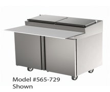 Delfield D4496RP 96"W Raised Rail Pizza Prep Table, 6 Drawers, 12 Third-Size Pan Capacity