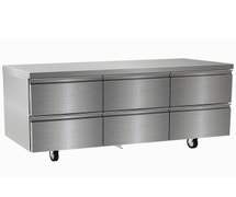 Delfield D4472NP Undercounter Worktop Refrigerator, 72", 6 Drawers