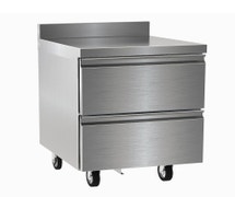 Delfield STD4424NP Undercounter Worktop Refrigerator, 24", 2 Drawers, W/ Backsplash