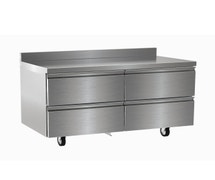 Delfield STD4460NP Undercounter Worktop Refrigerator, 60", 4 Drawers, W/ Backsplash