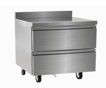Delfield STD4532NP Undercounter Worktop Freezer, 32", 2 Drawers, W/ Backsplash