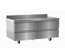 Delfield STD4560NP Undercounter Worktop Freezer, 60", 4 Drawers, W/ Backsplash