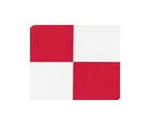Marko 57414242SM193 - Extra Heavy Vinyl Tablecloth Size: 42"x42", Checkered Flag, Red and White, By the Each