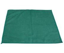 Green Microfiber Cleaning Cloth, 16" x 16", 12-Pack