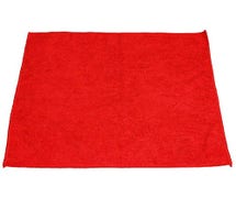 Red Microfiber Cleaning Cloth, 16" x 16", 12-Pack