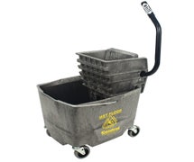 Central Exclusive 26-35 Qt. Mop Bucket with Side Press Wringer, Gray