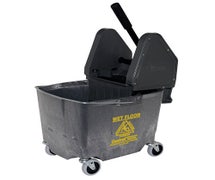 Central Exlusive 35 Qt. Mop Bucket with Down Press Wringer, Gray