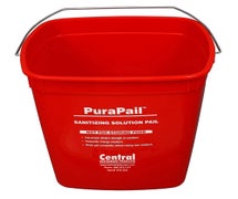 Central Exclusive 6-Quart Sanitizing Pail, Red