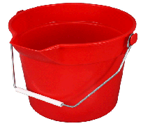 Impact Products 5510RS Bucket 10 Quart Deluxe Red White Sanitizer, 12/CS