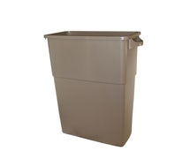 Value Series 23-Gallon Slim Rectangular Trash Can, Beige