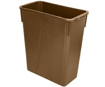 Value Series 23-Gallon Slim Rectangular Trash Can, Brown