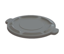 Value Series Flat Top Lid for 20-Gallon Round Trash Cans, Gray